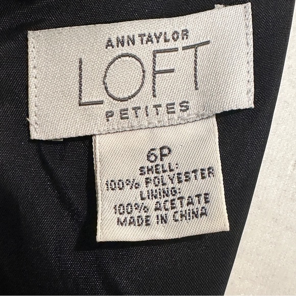ANN TAYLOR LOFT PETITES LITTLE BLACK DRESS SZ 6P - Picture 2 of 4